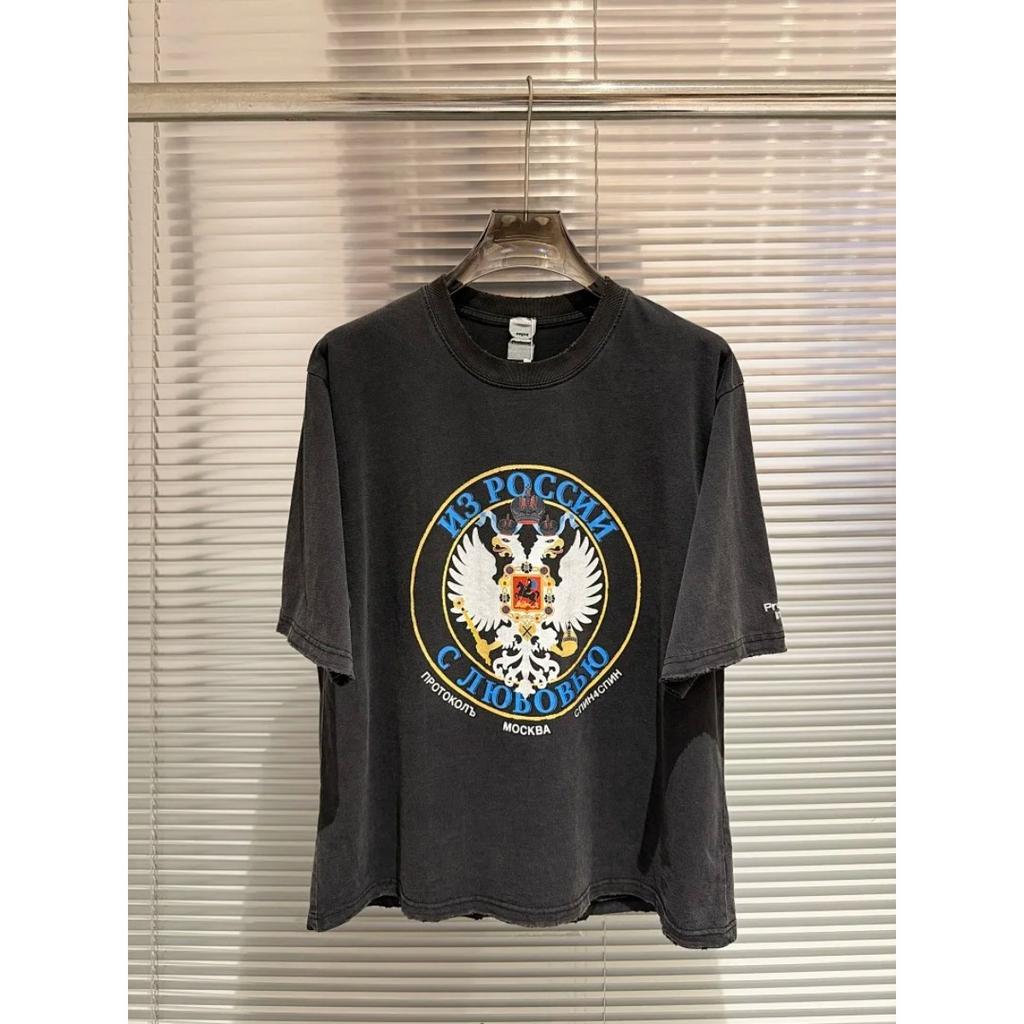 RogueWave Printed Women Men Washed Heavy Cotton T shirts tees Ripped Men Casual T shirt
