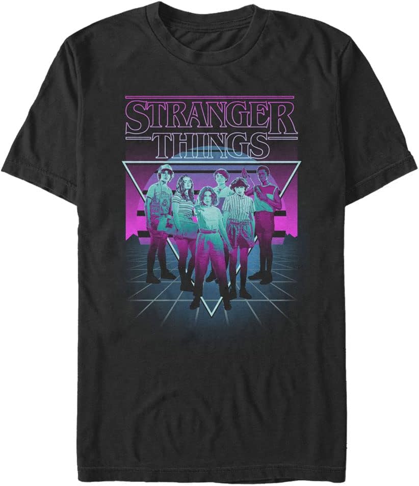 Stranger Things Men s Big & Tall Neonn Group T-Shirt S