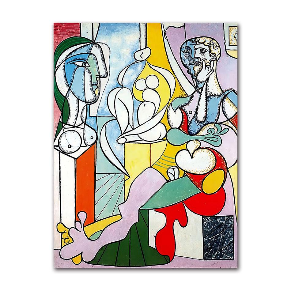 Abstract Figure Line Picasso Canvas Painting Posters and Prints Nordic Wall Art Pictures Home Living Room Murals Decor