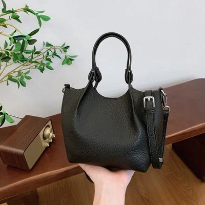 Bolsa feminina transversal grande capacidade nova versátil outono e inverno elegante e sofisticada bolsa de balde de água