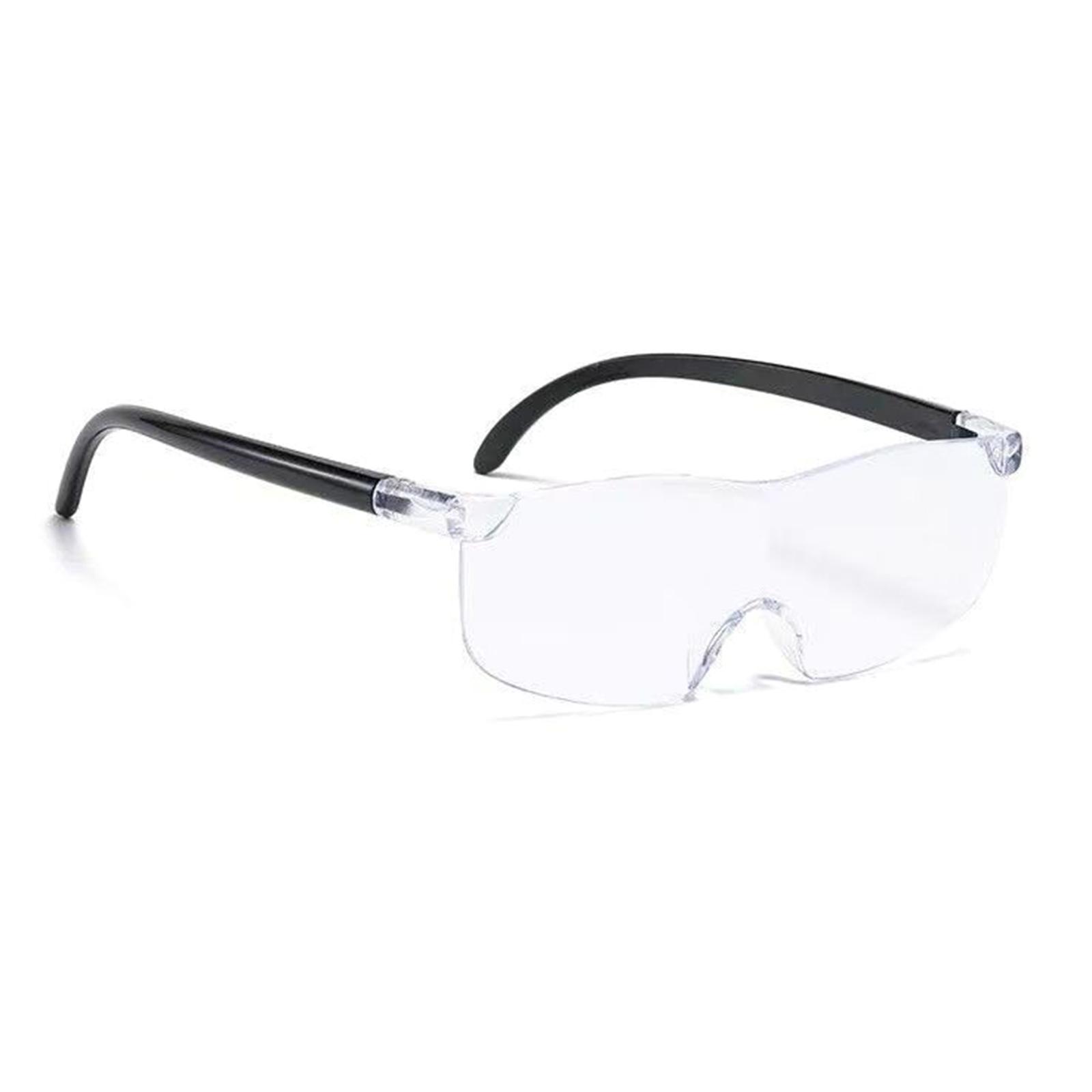 

HD увеличительные очки для чтения с блокировкой синего света для пожилых людей, очень большой дизайн без оправы, легкая и удобная посадка чёрный