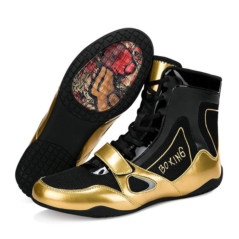 New Sanda Non-slip Wide Last Comprehensive Training Shoes Men's Wrestling Fighting Shoes Women's Fighting Boxing Shoes