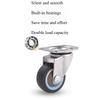 1PC silent universal wheel, furniture small pulley TPR soft rubber with brake casters