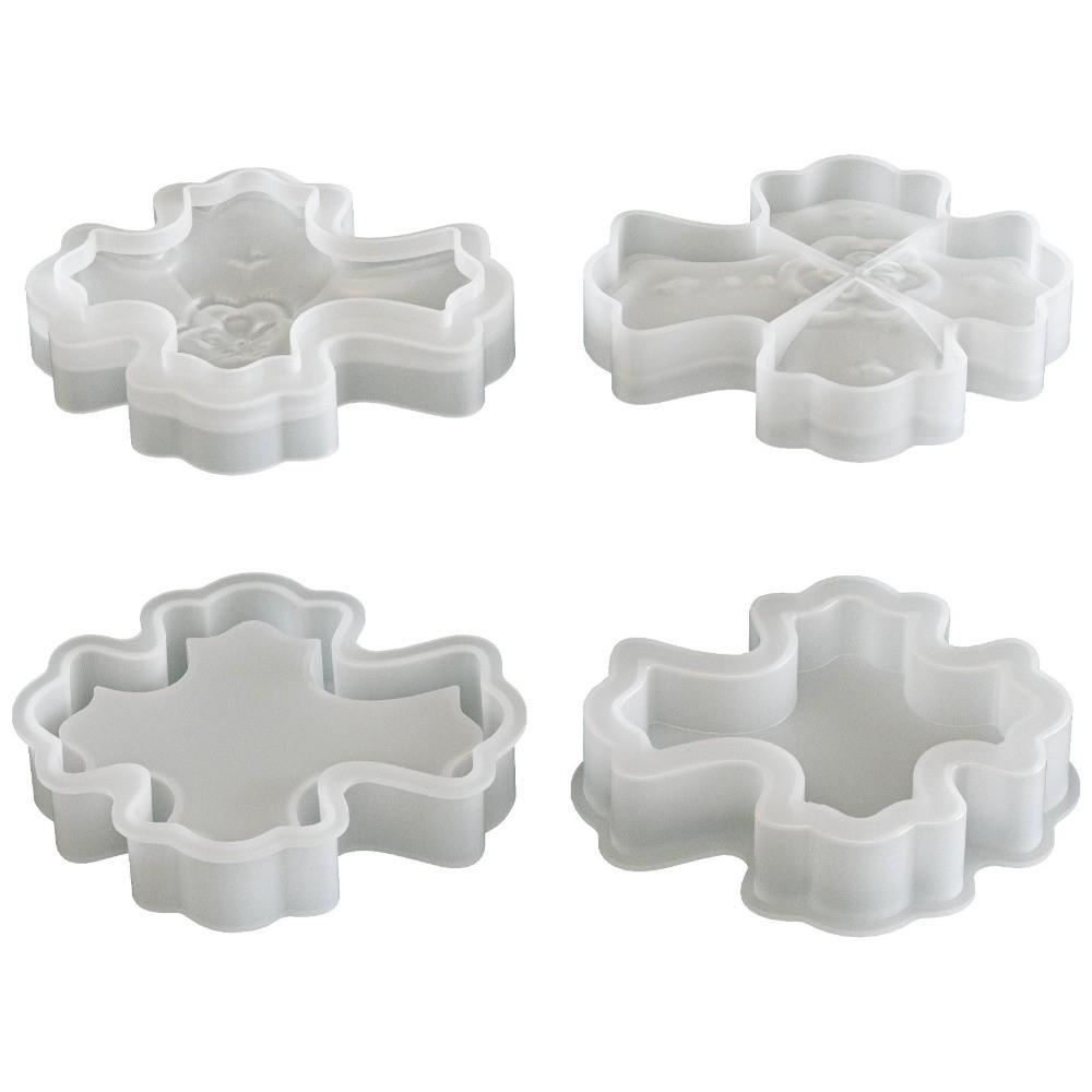 Easter Theme Cross-shaped Storage Box Mold Non-stick Flexible Silicone Candlestick Mold Decorative DIY Plaster Mold
