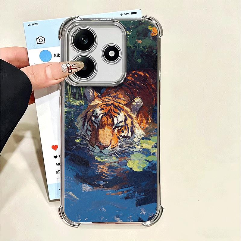 Superior Tiger Pattern Art Soft Phone Case For Xiaomi Poco X7 X8 Pro Max X6 X5 X3 F8 Ultra F7 M8 M7 M5S Redmi 15C 15A 15 14C 13C