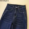 MODIQUE Herbst Plus Größe Neue Frauen Grundlagen Elastische Hohe Taille Harem Dame Casual Voller Länge Denim Hosen Weibliche Lange Baumwolle jeans Winter