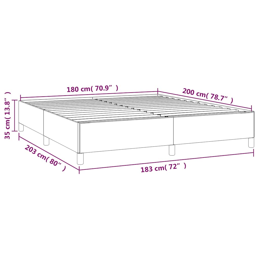 Bed Frame Cappuccino Brown 180x200 cm Faux Leather