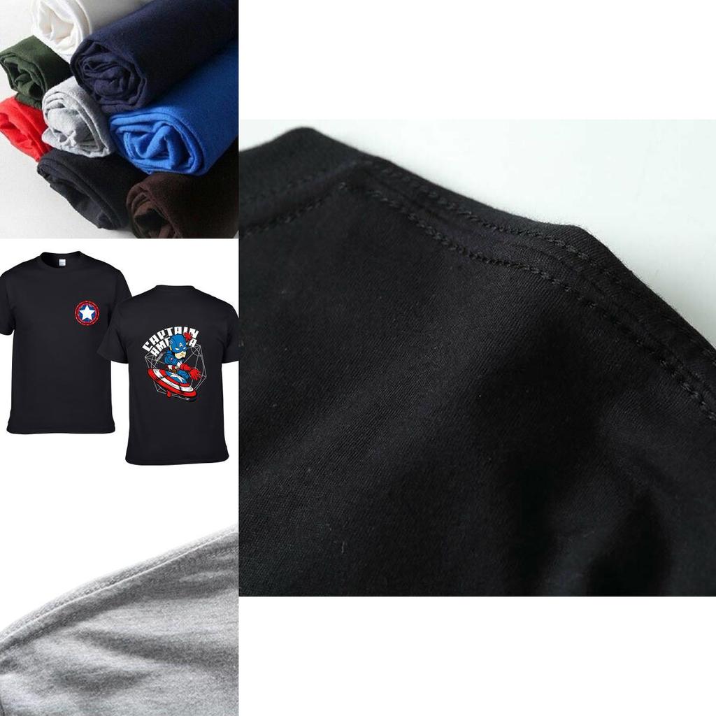 Vibrant Avengers Captain America Printed Short Sleeve Top For Every Season