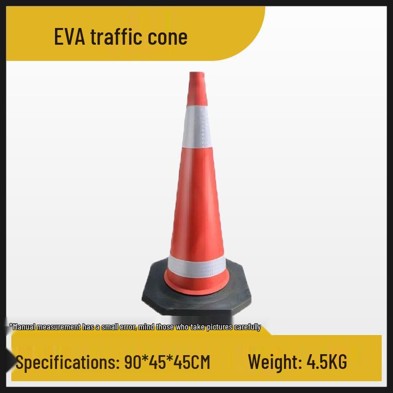 70cm Reflective PVC Traffic Cone with Lifting Ring - Safety Barrier