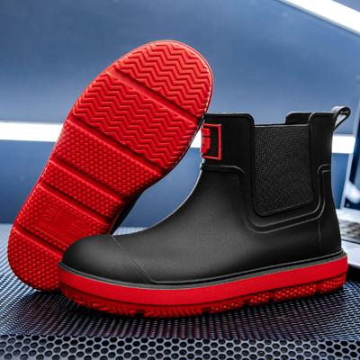 Neue Herren-Regenstiefel Hochwertige Rutschfeste Wasserdichte Schuhe für Herren Outdoor Verschleißfester Regenschuh Bequeme Angel-Camping-Stiefel
