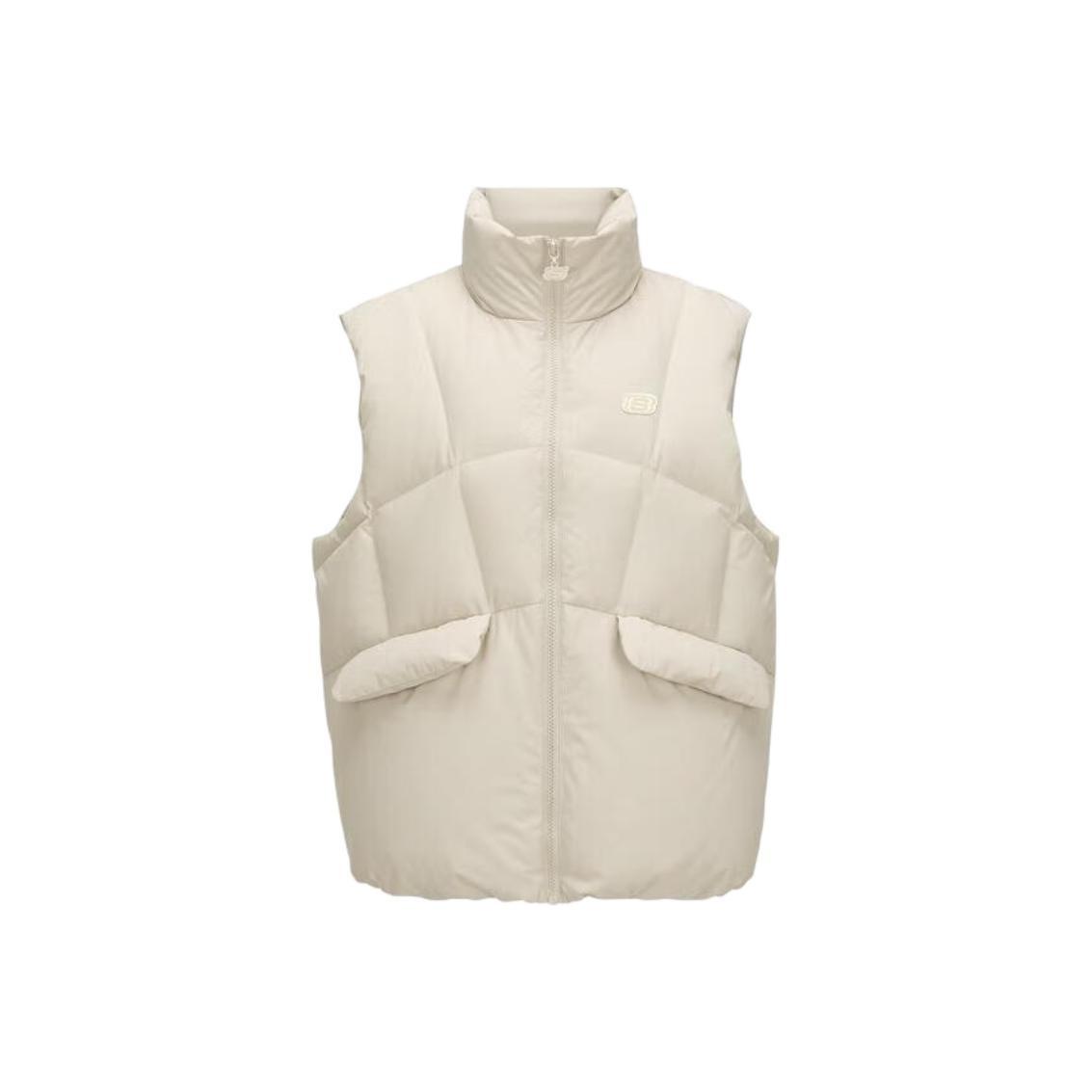 Skechers Woven Outdoor Sports Breathable Warm Loose Down Vest Women vest L424W115-0046 L