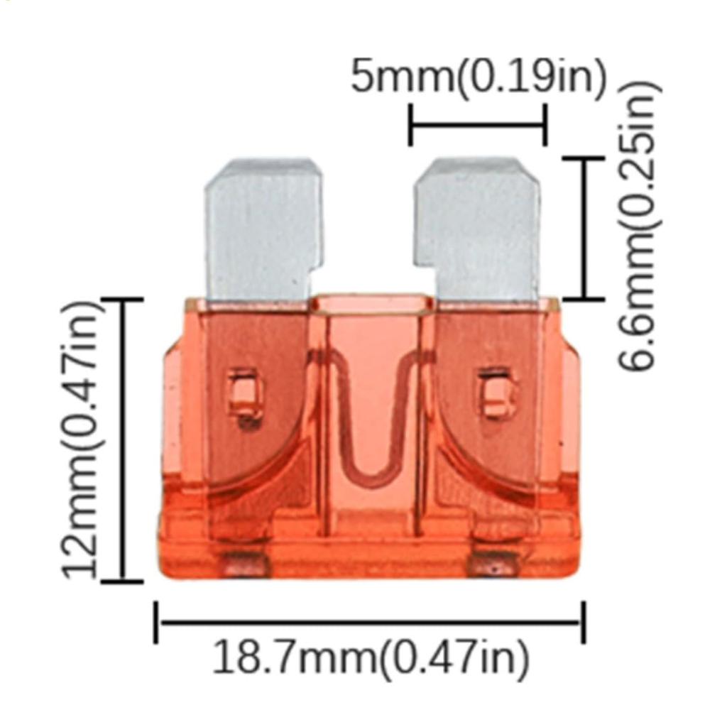 Flat Fuse Automotive Blade Fuse 12 Types (2A To 50A)