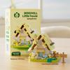 Forest Log Cabin & Windmill Treehouse Building Set - Compatible with LEGO, Educational Blocks for Kids
