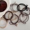 Kaffee-farbenes hochelastisches Haarband im koreanischen Stil: Einfach, Vielseitig und Sanft zum Haar.