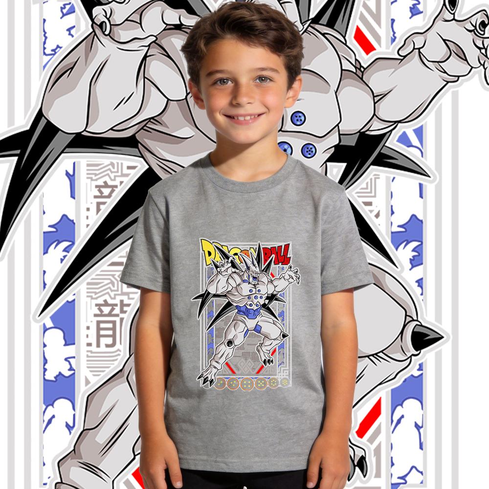 Dbz Syn Shenron Anime Print Cotton T Shirt for Kids Pure Cotton Casual Top Breathable Daily Wear for Boys and Girls