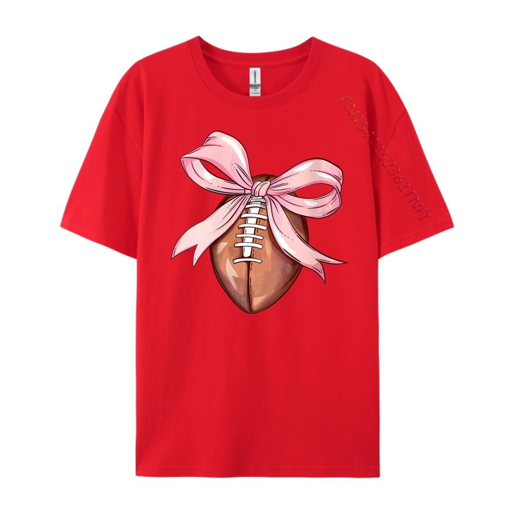 Coquette Bow Football Player American Football Season Clothing T-Shirts S