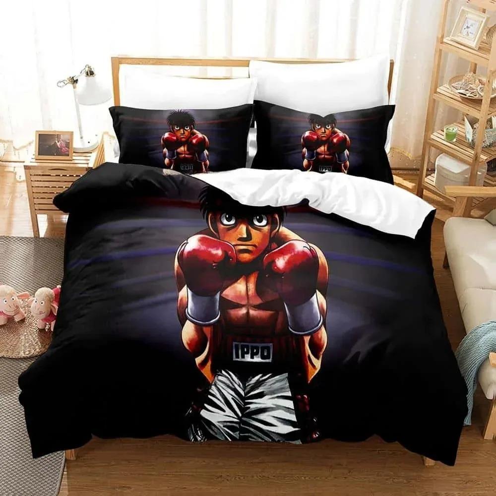 Mode 3D-Druck Anime Hajime No Ippo Bettwäscheset Einzelbett Twin Full Queen King Size Bettset Erwachsene Kind Schlafzimmer Bettdeckenbezug Sets