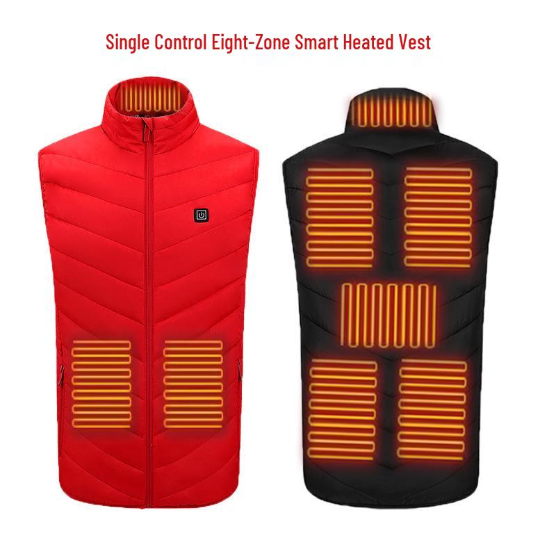 Vyhřívaná vesta se stojáčkem s USB nabíjením pro stálé teplo