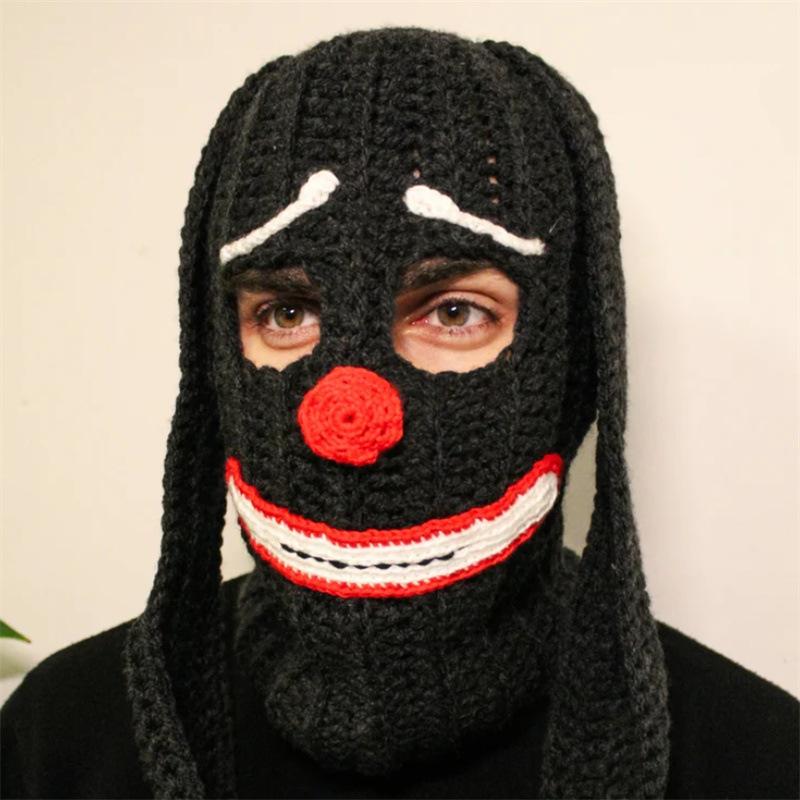 

Новая ручная работа вязаные ледяные рожки смешная персонализированная лыжная маска взрослая шапка Adult 57-59cm