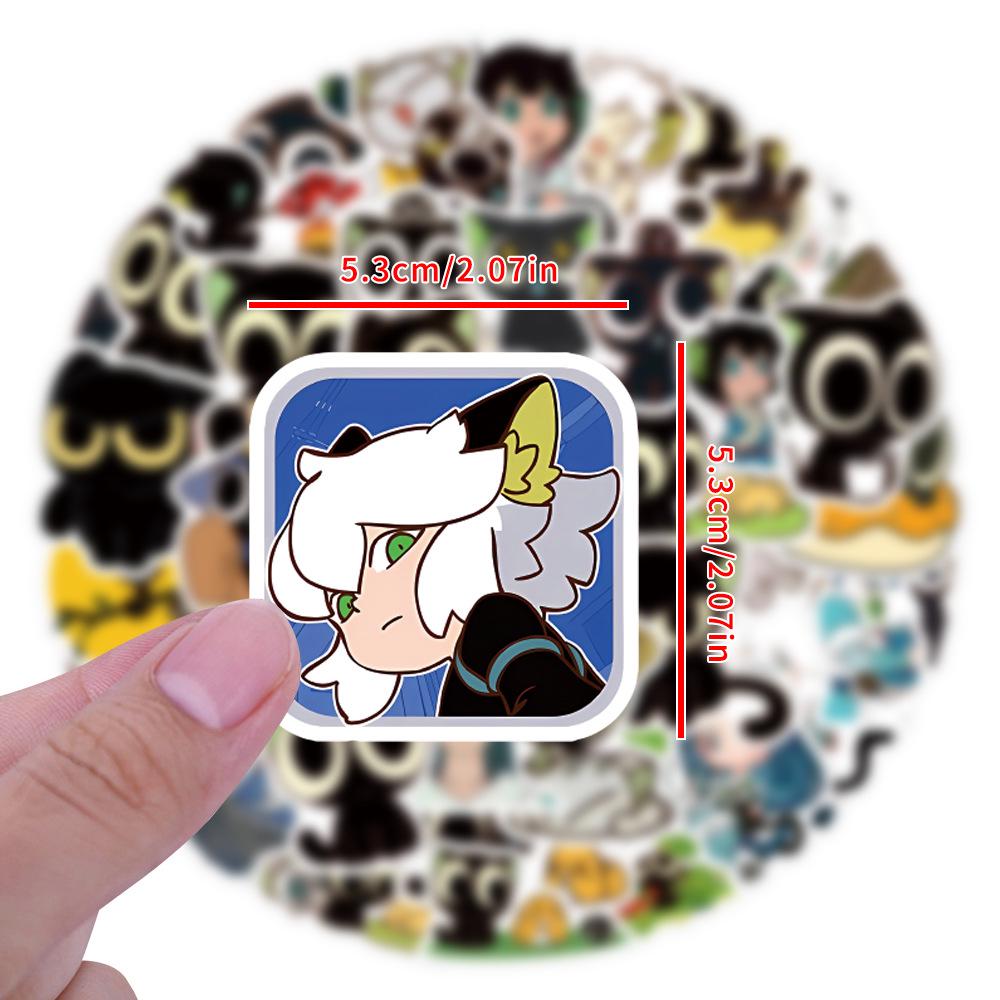 60 Cartoon Anime Luo Xiaohei Zhan Ji Waterproof Stickers for Journals, Water Bottles, and Computers