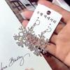 Korean Zircon Snowflake Stud Earrings: Romantic, Simple & Retro Style for Women
