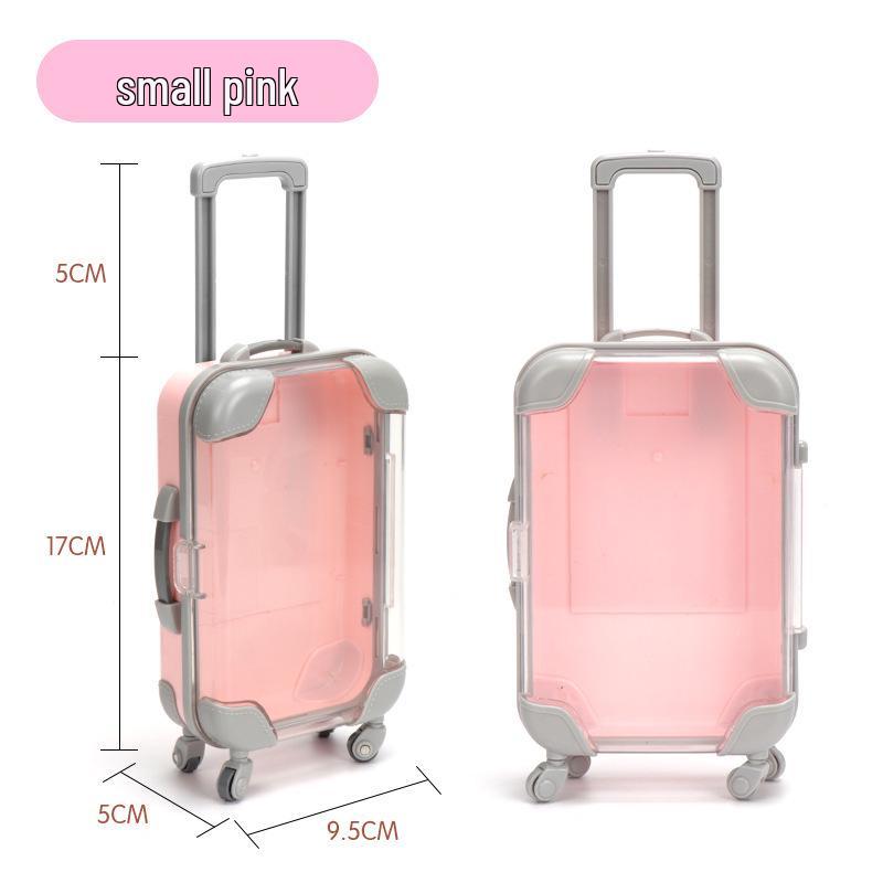 Compact Clear Cosmetic Trolley Case with Universal Wheels, Large Capacity, Thickened for Eyelash and Desktop Decor