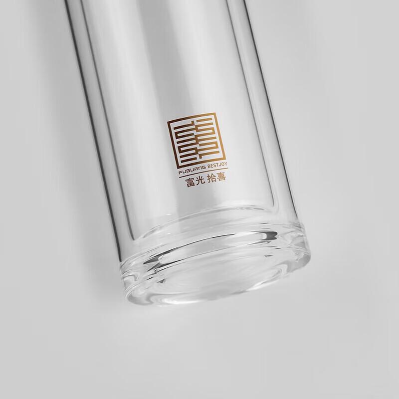Fuguang Shixi Xuanyu Anti-Bacterial Double-Layer Glass Cup Gift Set