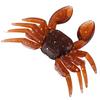 10 ks Umělá plastová měkká nástraha krab 3D simulace návnada pro sladkovodní rybolov (Hnědý)