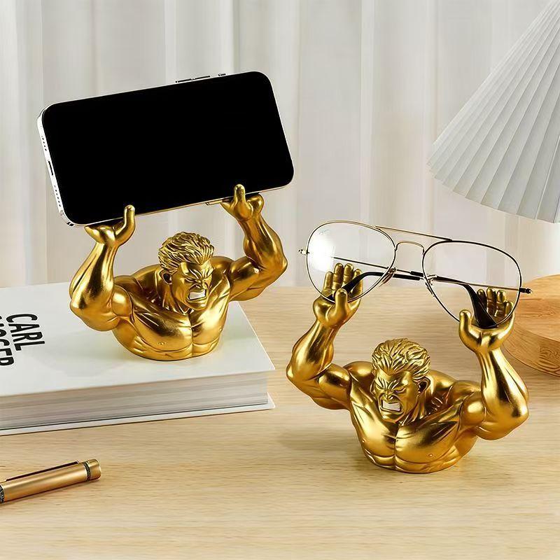 Creative Crab Pencil Pen Storage Rack Giant Weightlifting Styling Stationery Storage Rack Cute Phone Stand Room Decoration