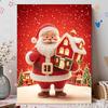 DIY Frameless Pearl Painting Kit Festive Santa Claus Easy Bead Art Canvas Beginner Friendly Relaxing Craft for Adults
