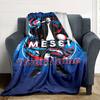 Messi Customize Text Blanket Gift Personalized Blanket Comfortable Great for Chair Living Room Livingroom Home Decor Four Seasons Universal