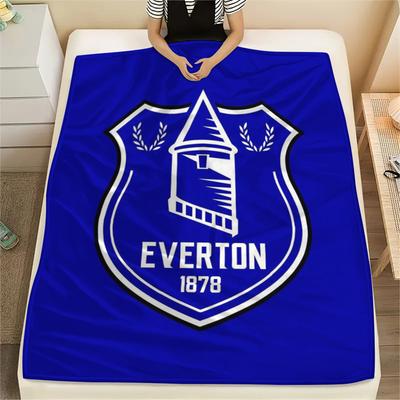Λογότυπο Everton Εκτύπωση Φανελένια Κουβέρτα, Υψηλής ποιότητας Άνετη για Όλες τις Εποχές, Διακόσμηση Σπιτιού, Ζεστασιά και Άνεση