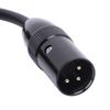 Gold Plated 3Pin XLR Male to Dual 6.35mm Female  Microphone