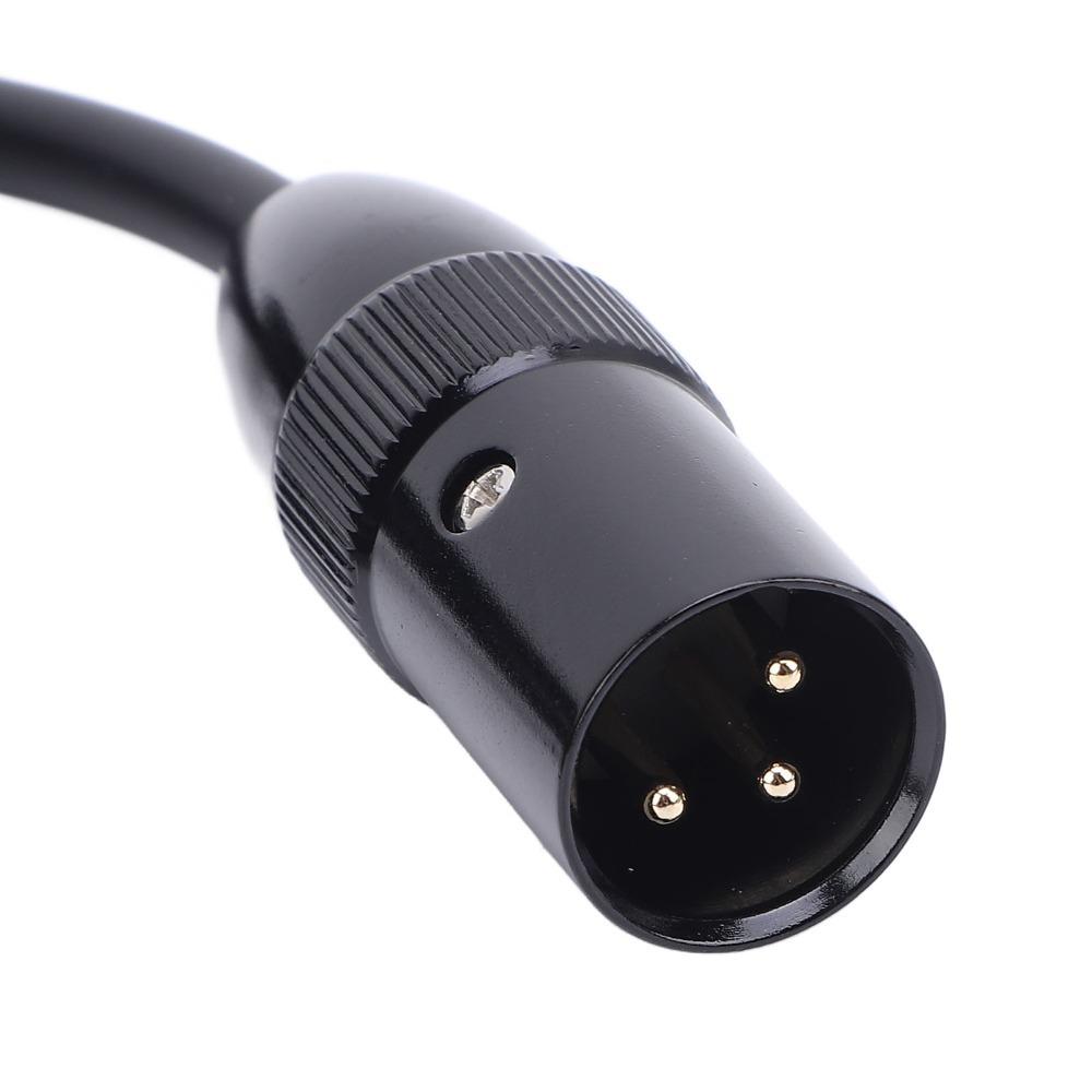 Gold Plated 3Pin XLR Male to Dual 6.35mm Female Microphone