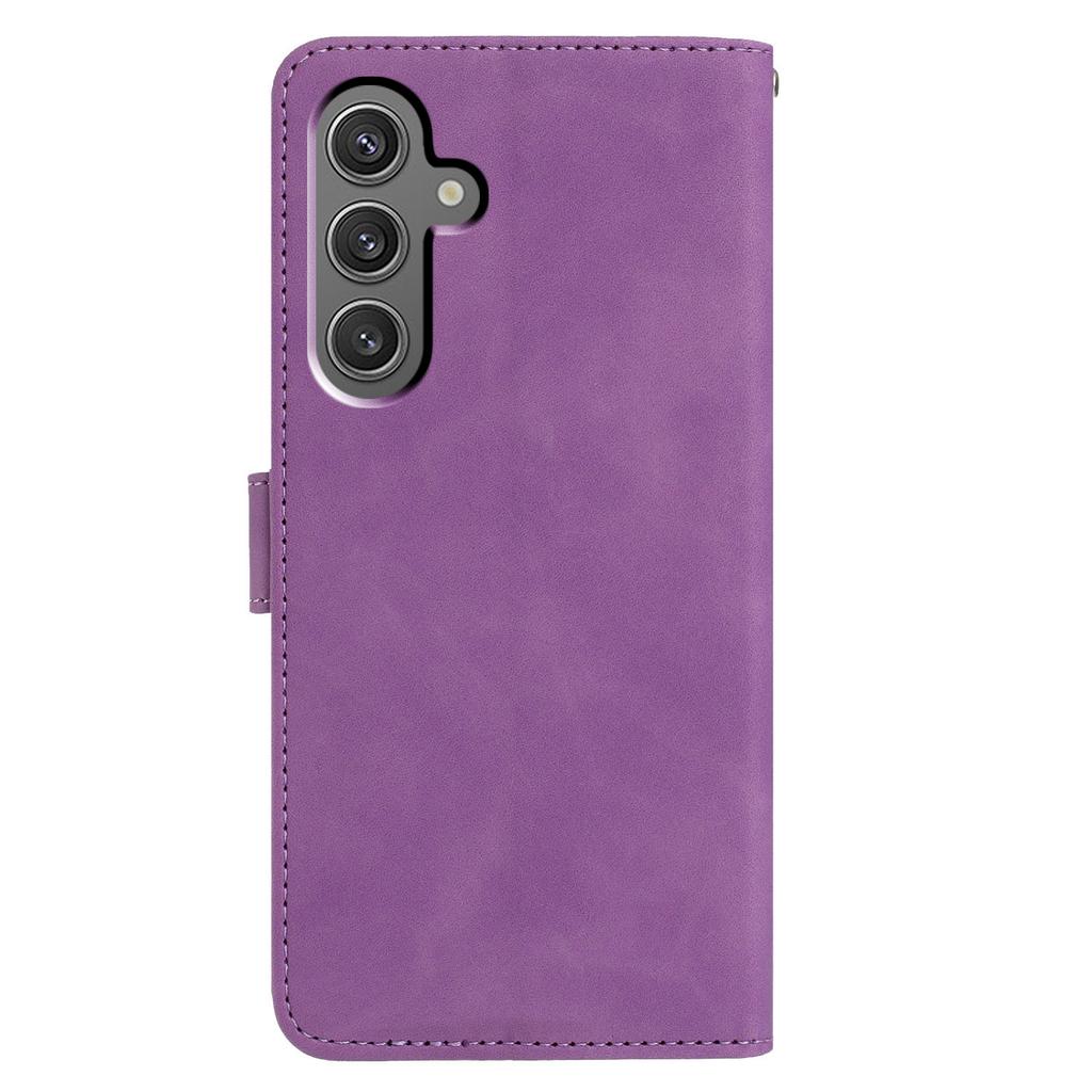 For Samsung Galaxy A36 5G Case Butterfly Flower Imprinted PU Leather Wallet Stand Phone Cover