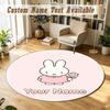 Round Rug Custom NameMiffy Pattern Non Slip Carpet Home Floor Decor