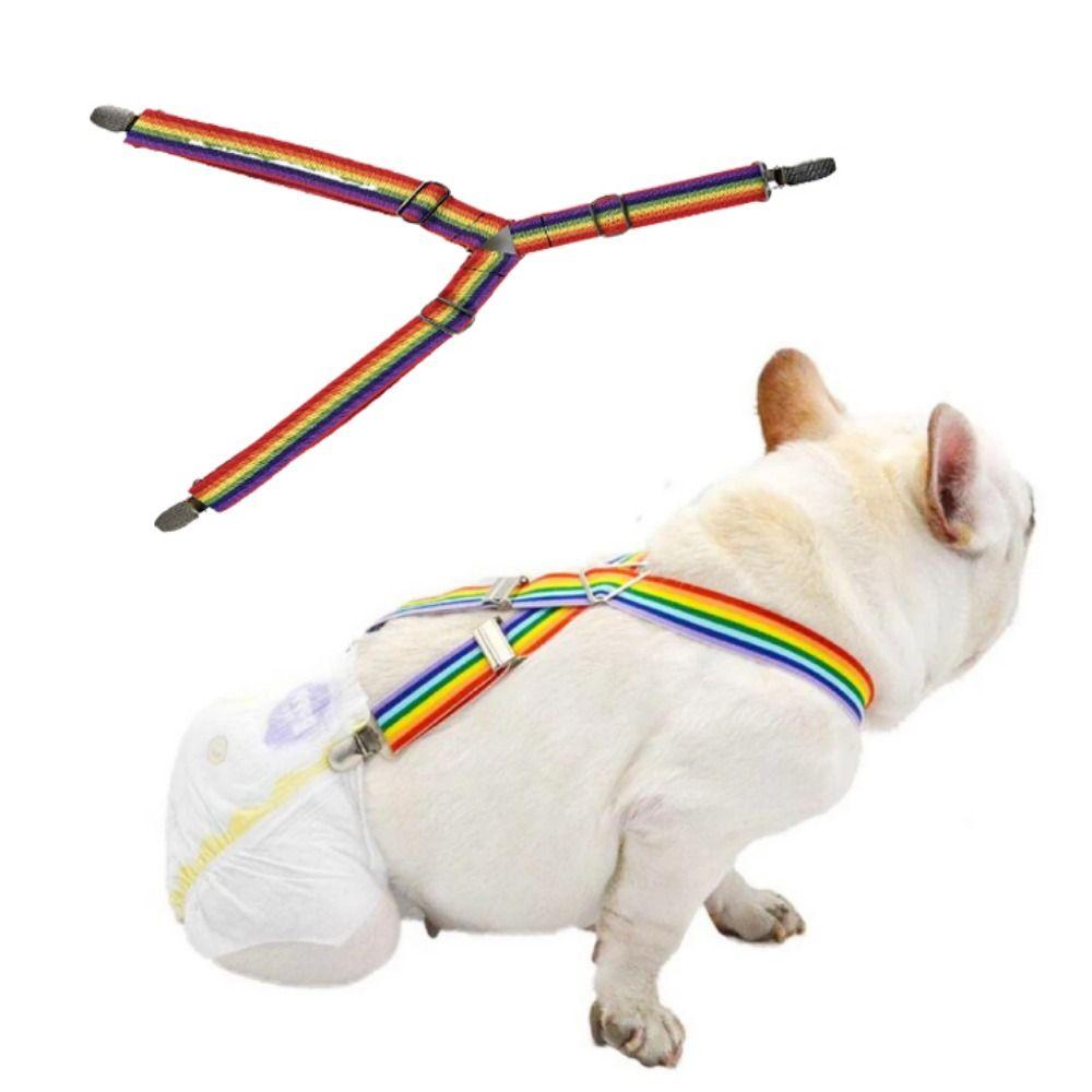 Adjustable Dog Suspender Anti-drop Strap Dog Diaper Keeper Suspender For Pet Pant Skirt Clothes