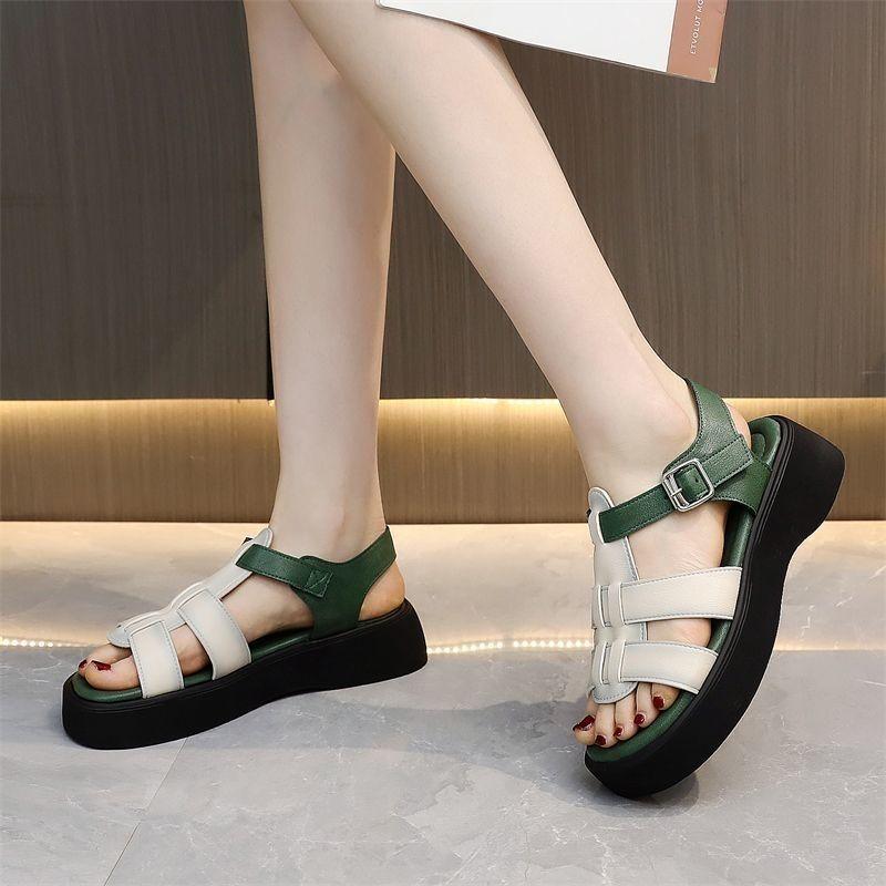 Fashion Roman Style Round Toe Tip Platform Woman Shoes On Sale Offer Cheap Liquidation Comfort Summer 2025 Comfortable Sandals for Women