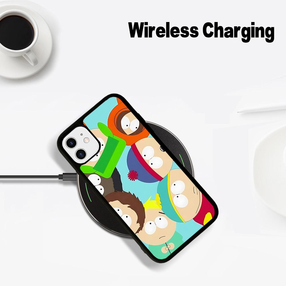 Cartoon Funny S-South-P-Park Phone Case Magesafe Magnetic Wireless Charge Case For IPhone 16 11 12 13 14 15 Pro Max Plus Mini