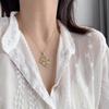 Retro Flower Pendant Gold Necklace Chinese Style Tassel Design Exquisite Luxury Style Court Style Butterfly Jewelry Women