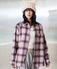 UNKNOWN PLANET Brushed Pink Check Oversized Shirt Pink