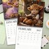 1 Pc Highland Cow Wall Calendar, Spiral Bound 12 Month Animal Calendar with Large Writable Date Boxes, Home Office Decor Gift