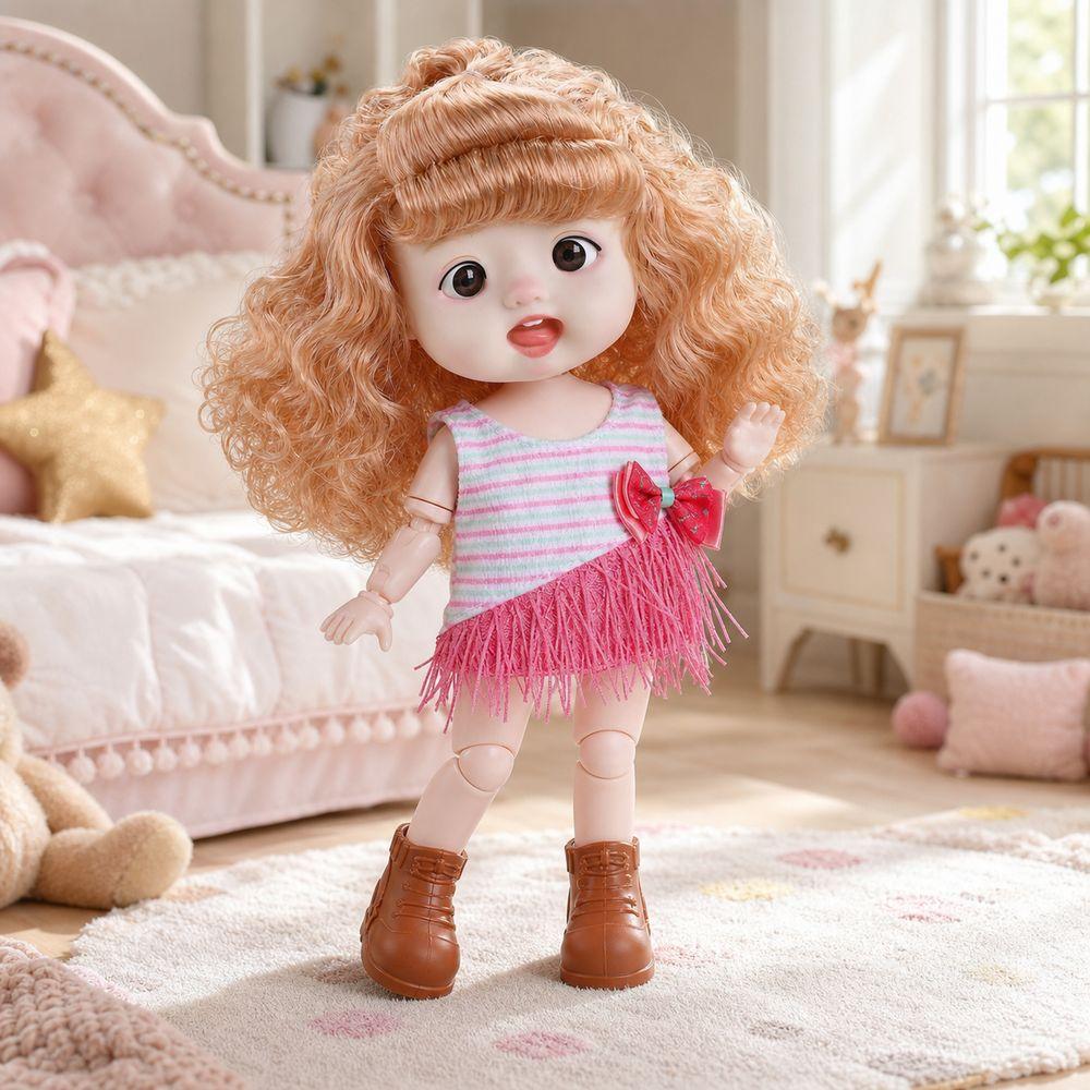28cm 1/6 Scale Multi Joint Doll 19 Joints Movable Cute Emoticon Doll Birthday Gifts