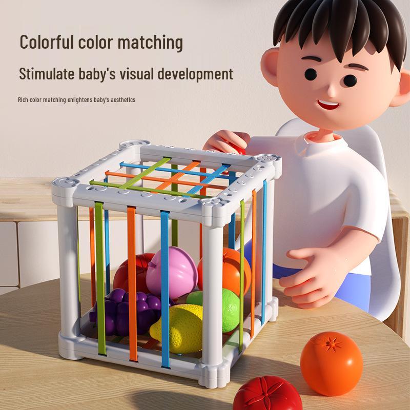 Rainbow Stacking Cups - Early Education and Shape Recognition Toys for 6 Months+ Babies