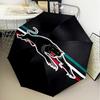 Panther Panthers Spirit Umbrella Folding umbrella, automatic umbrella 8-Frame for Travel, camping Use Gift for Halloween Christmas