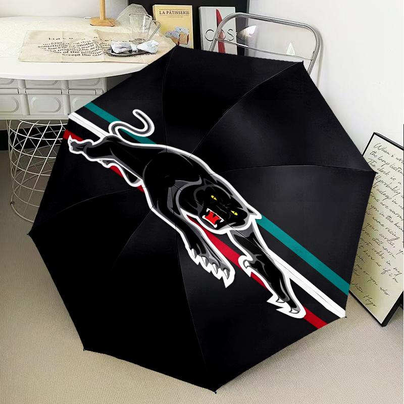 Panther Panthers Spirit Umbrella Folding umbrella, automatic umbrella 8-Frame for Travel, camping Use Gift for Halloween Christmas