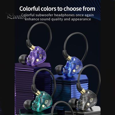 Wire Earphone Unisex In-ear Mega Bass with Microphone Clear Sound Gaming Universal 3.5mm Interface Sports Earphone Phone Accessory