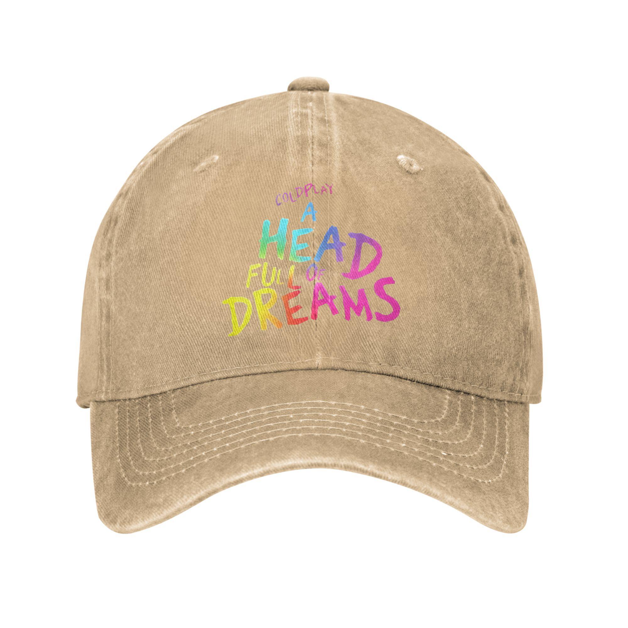 

Coldplayeds tour head full of dreams Merch Baseball Cap Men Women Caps Hat Adjustable Trucker Hats Snapback Cap