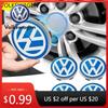 Dla VOLKSWAGEN VW 2025 Gorące 4 szt. 56mm 60mm Dekielki do felg samochodowych Naklejka 3D Dla Volkswagen Polo Golf-4 5 6 7 MK5 M