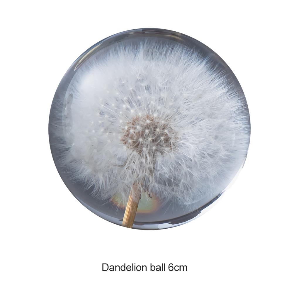 Sfera di Cristallo Floreale Fatta a Mano Tocco di Natura in Casa Regalo Resina Decorativa Sfera dei Sogni Ortensia blu 8cm